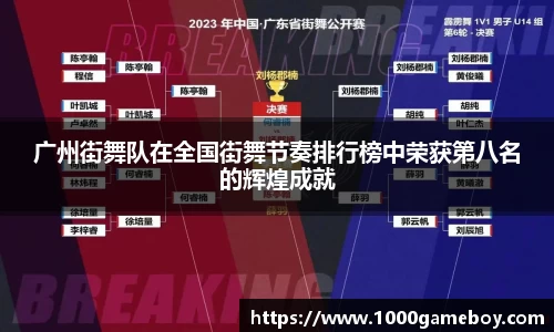 广州街舞队在全国街舞节奏排行榜中荣获第八名的辉煌成就
